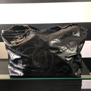 Chanel Large Black Cabas Patent Leather Tote - Carried Once